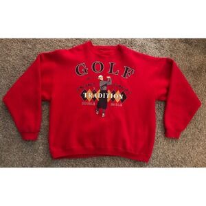 Vintage Golf Sweatshirt Tradition Double Eagle Galt Sand Made USA Men's Large